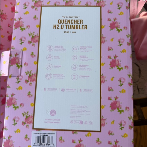 Stanley Love Shack Fancy 30oz Ibza Sunset Pink Floral Tumbler - Picture 5 of 5